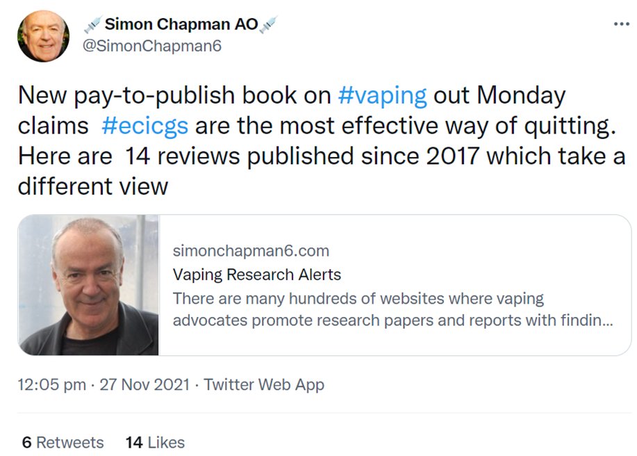 Jus a quick note to thanks <a href="/SimonChapman6/">Simon Chapman AO @simonchapman.bsky.social</a> for helping to promote my book Stop Smoking Start Vaping, which comes out this week
I can see how #vaping must be a a threat to the current mainstream narrative
Lets have a mature, polite adult debate and try to improve public health