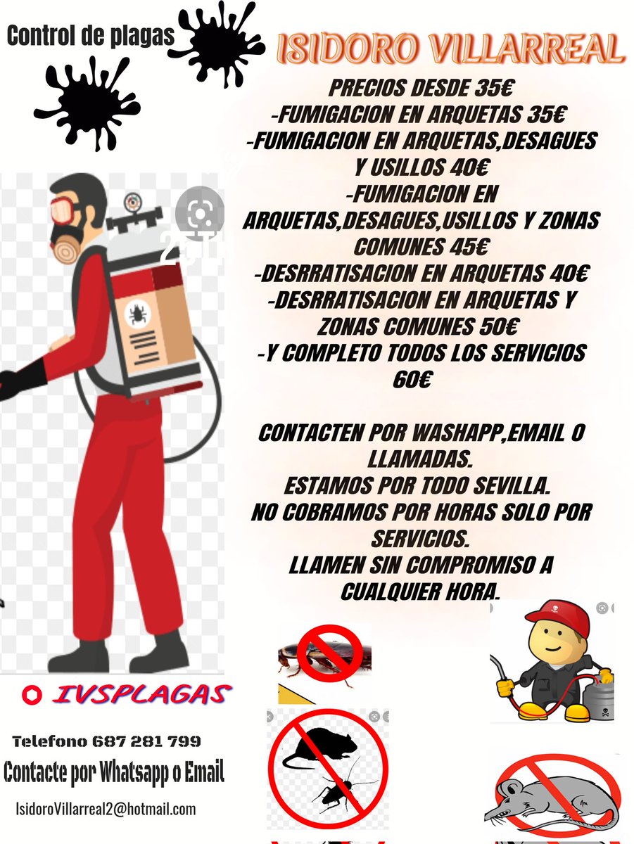 IsidoroVS21's tweet photo. Control de Plagas Profecional 
Tenemos los mejores precios.
Contacten mediante Whatsapp,Email o Llamen sin compromiso. https://t.co/rg9SeJZTH3