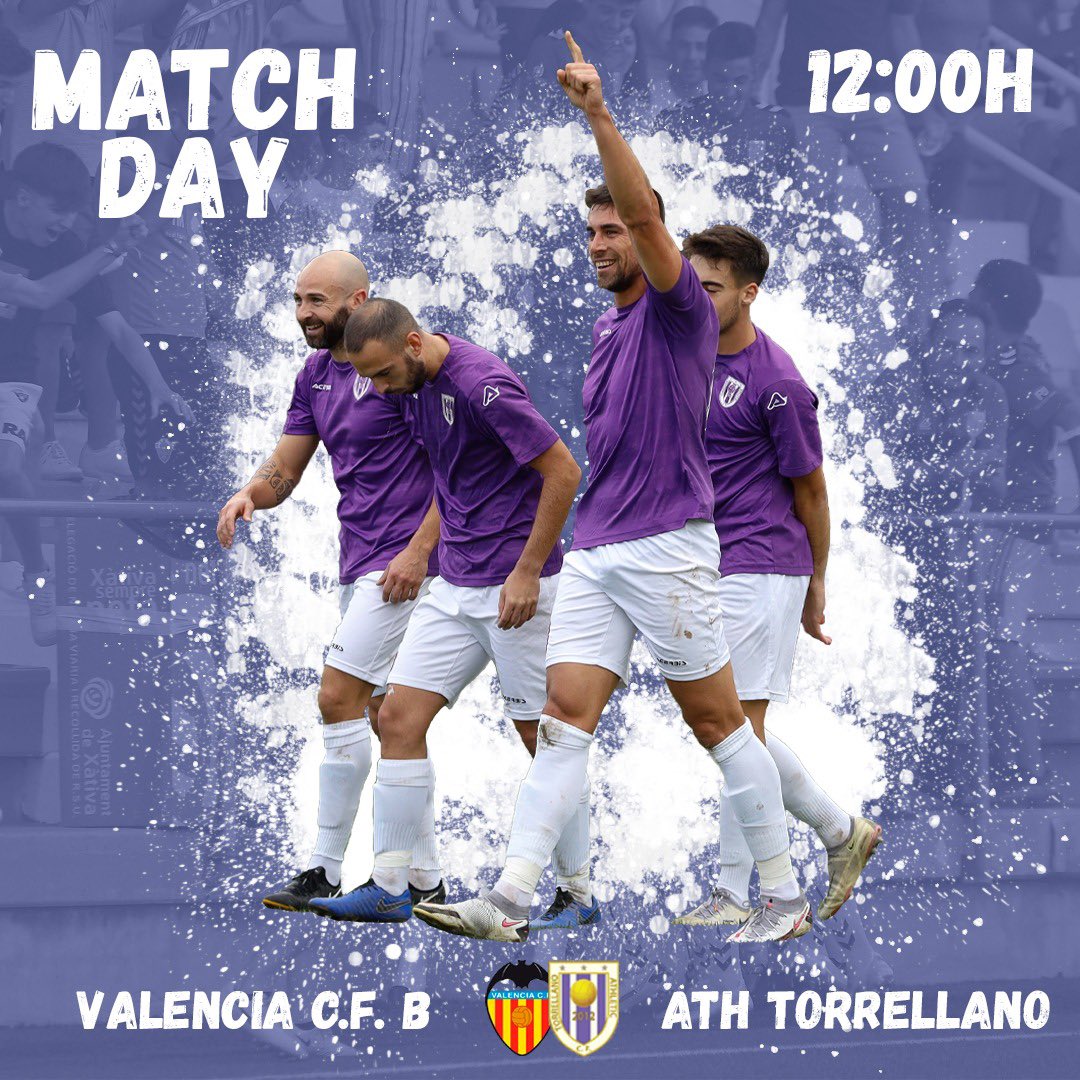 actorrellano's tweet photo. ⚔️ 𝐌𝐀𝐓𝐂𝐇 𝐃𝐀𝐘 

🆚 @Academia_VCF 
🏟 Campo de Fútbol Antonio Puchades
📆 Domingo 28 de noviembre 
⏰ 12:00h.

#𝐔𝐧𝐢𝐝𝗼𝐬𝐏𝗼𝐫𝐔𝐧𝐄𝐬𝐜𝐮𝐝𝗼
#𝐀𝐮𝐩𝐚𝐓𝗼𝐫𝐫𝐞𝐥𝐥𝐚𝐧𝗼

🤍💜

#AthleticTorrellano #ValenciaCFB #TerceraRFEF https://t.co/aVsQoAVARc
