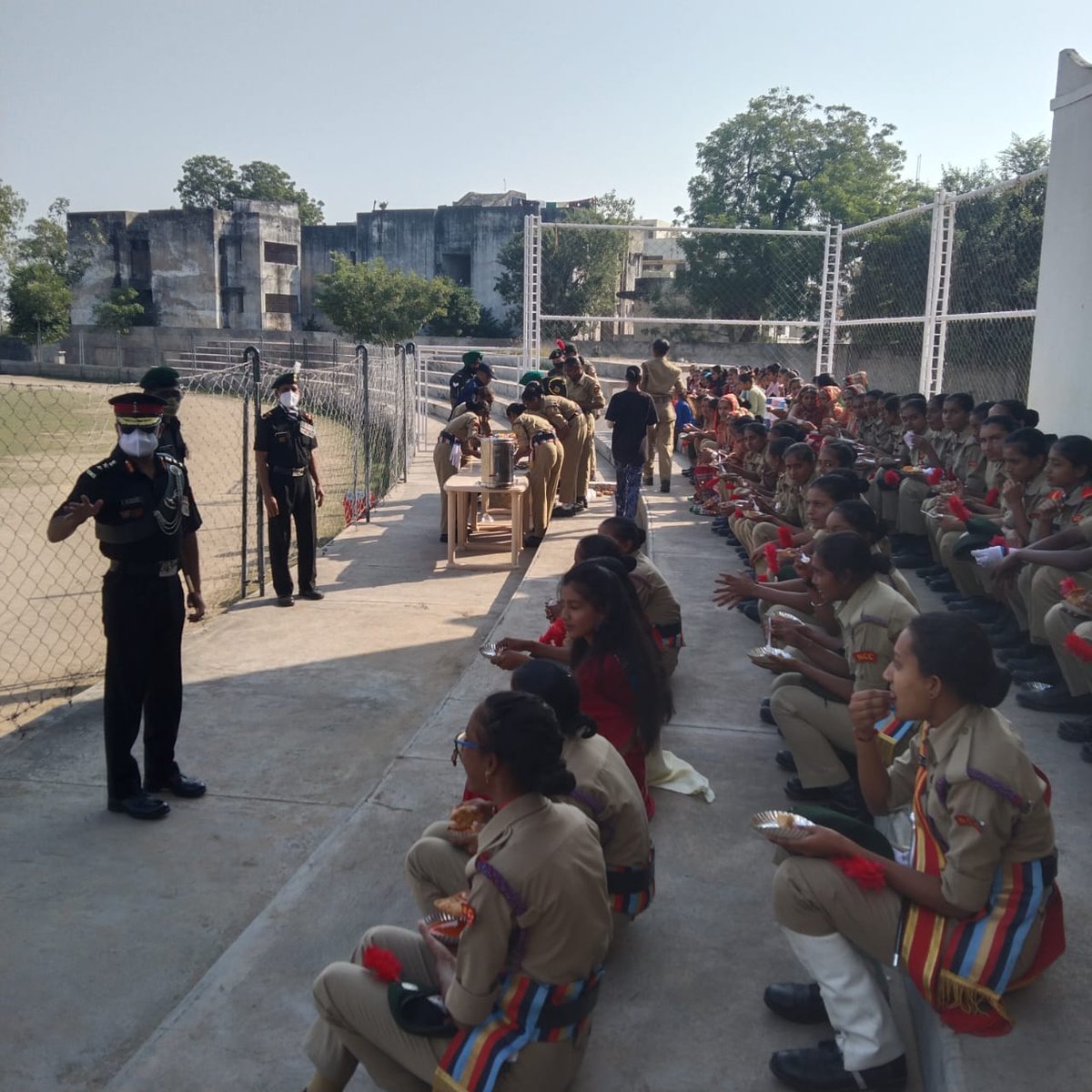 NCC_Dte_Gujarat's tweet photo. #nccday
#NCCGUJARAT
73rd NCC DAY was celebrated at 35 Gujarat Bn NCC, Palanpur, Guj Dte with march past, cultural pgme, and felicitation of  meritorious cdts.
@DefencePRO_Guj 
@HQ_DG_NCC 
@CMOGuj 
@Bhupendrapbjp
@jitu_vaghani https://t.co/LjSPXMgb1q