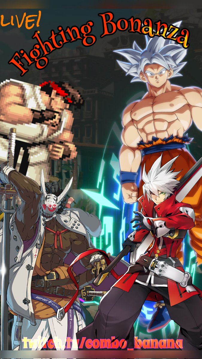 combo_banana's tweet photo. Live! Bananza time!
https://t.co/CYnEipPn13
#twitch #twitchstreamer #streamer #arksystemworks #capcom #nintendo #nintendoswitch #guiltygearstrive #guiltygear #blazblue #streetfighter #dragonballfighterz https://t.co/ysWt7ldtZv