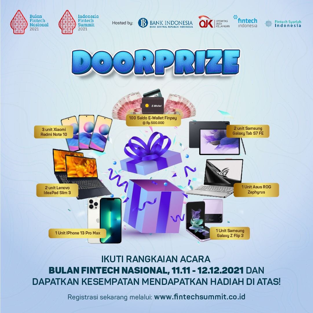 mandameyriska's tweet photo. Yuk registrasi ke https://t.co/B8204ocrO7  dan follow ig @FintechID buat dapet kesempatan menangin gadget kece. Mana tau rejeki kalian kan! #BFN2021 #IFS2021 #FintechAmandanNyaman #FintechID https://t.co/dZMxJTQqcZ