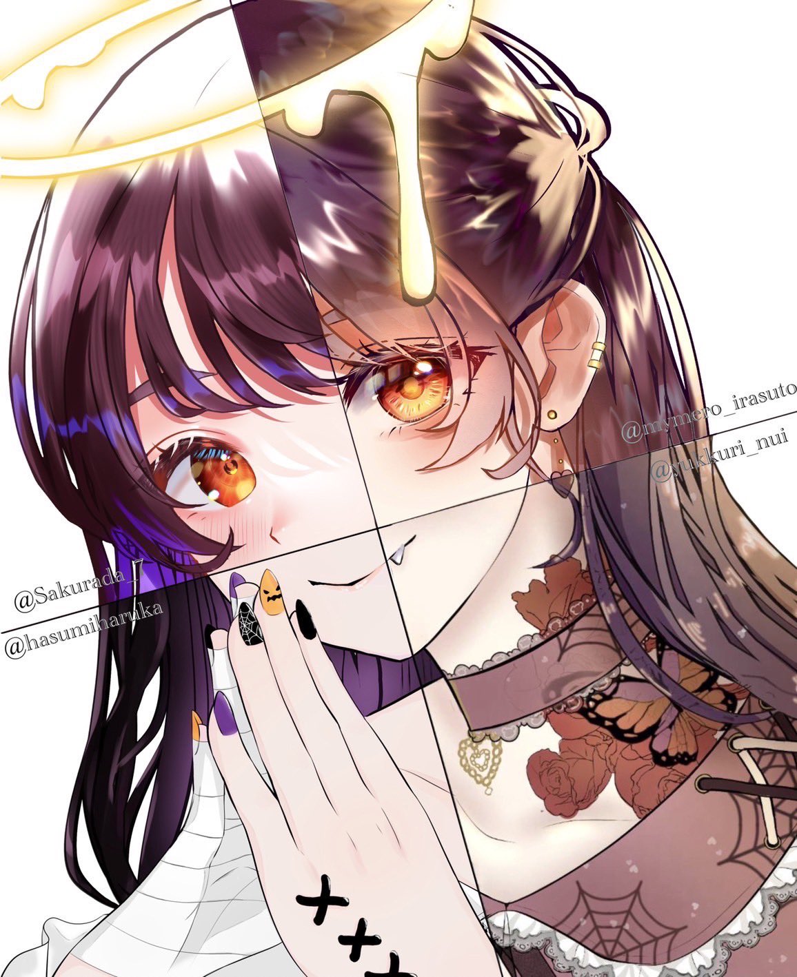 そーた 2人以上で描いた合作イラスト見てみたいンゴ 相手にも許可をもらうこと 下の画像のように4分割じゃなくてもいいです 例 T Co Zqhwjoqm3v Twitter