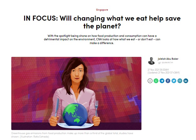 syclimateaction's tweet photo. #Read https://t.co/vxcpPwjLL1

"With the spotlight being shone on how food production and consumption can have a detrimental impact on the environment, @ChannelNewsAsia looks at how what we eat - or don't eat - can make a difference." https://t.co/M3pVQEAbvu
