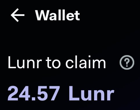 Wow ! Got 25 $LUNR reward this week 

$ZIL ecosystem is giving you money right and left with Staking, LP etc. and as well partners who build on #Zilliqa blockchain🥇👍🥇 Thanks <a href="/LunarCRUSH/">🌕™</a>
