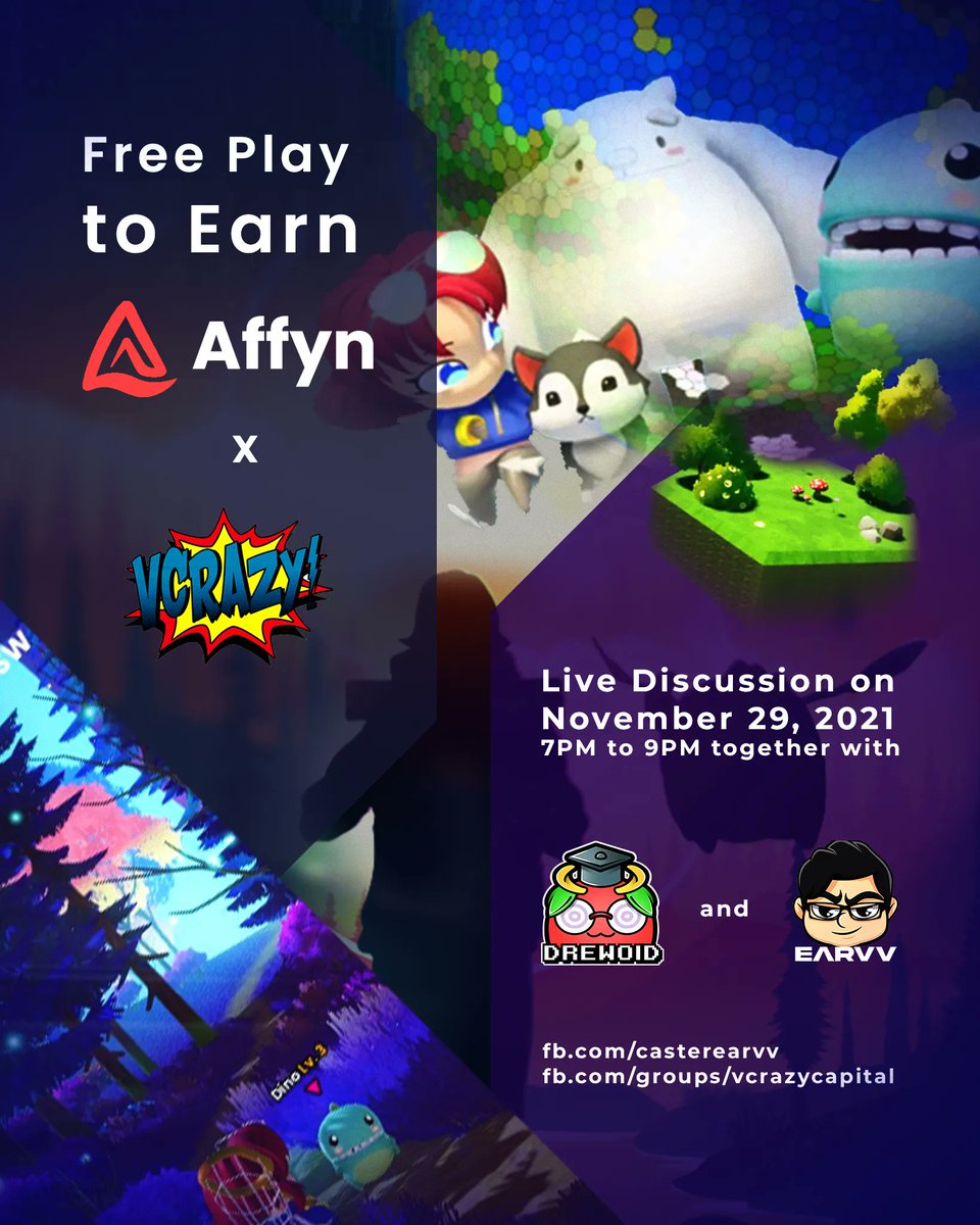 VCrazyCapital's tweet photo. Mark your Calendars 🗓 on Nov. 29th and 30th at 7-9PM as we do our KWENTUHAN SESSIONS about @AffynOfficial with Drewoid and Earvv.

Nov 29th, 7PM - 9PM
Platform: https://t.co/9rTJa18e9S

Nov 30th, 7PM - 9PM
Platform: https://t.co/RRPC7j3GLH

#VCRAZY #AFFYN https://t.co/EAVoiPnFvI