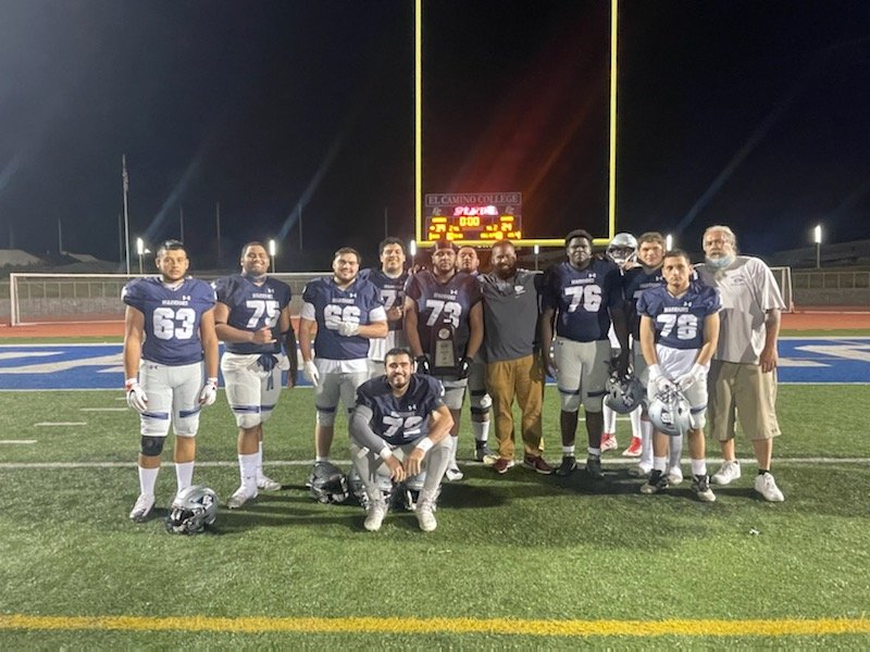 ELCO Warrior OL. Beach Bowl Champions.  These guys were the engine that made things move.  Couldn't be prouder of these guys. Well deserved.  #5as1 #WarriorOL #ProudCoach #AllLove #NeverDoubted