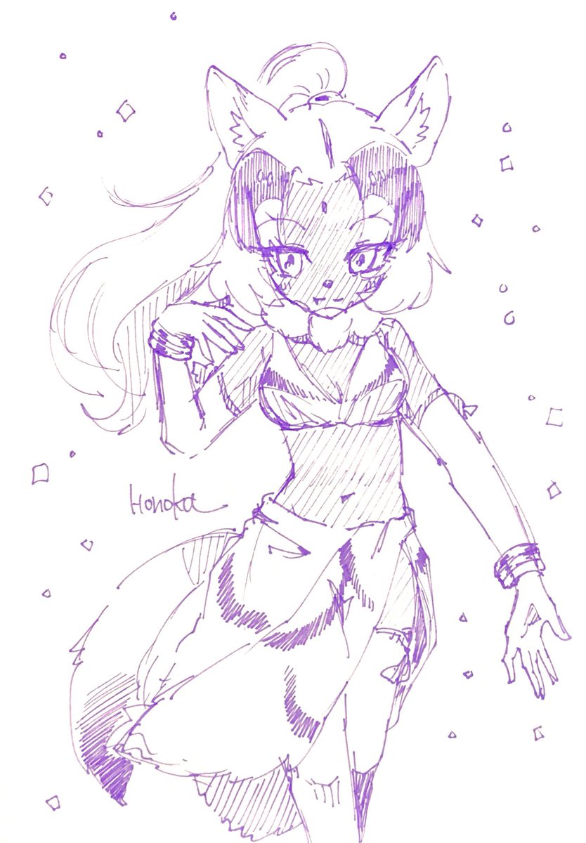 一発描きオオカミフレンズ🐾
#けもフレ
#けものフレンズ 