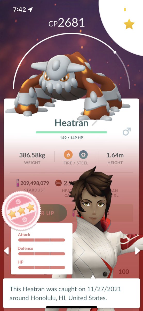 Acefranzen's tweet photo. Thank you Scolly & friends for joining my casual raid hour after I finished work 🥳 Also to @Acefranzen for sending myself 🔥💯 #boosted #NotShiny #Heatran #PokemonGO https://t.co/F1ZnJk7Lra