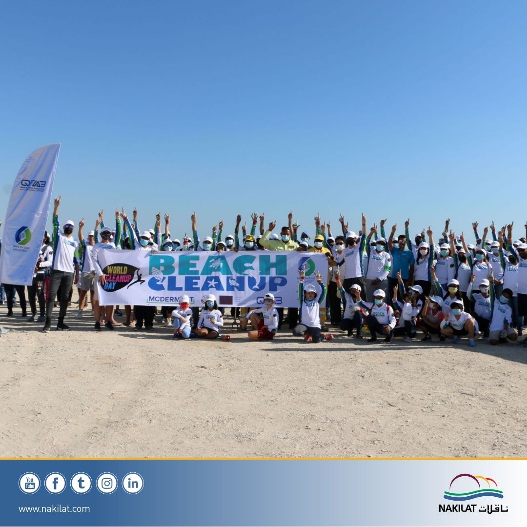 NakilatQatar's tweet photo. Qatar Fabrication Company (#QFAB) recently commemorated World Cleanup Day by organizing a beach clean-up activity at the Al Khor beach, with over 100 staff and family members volunteering to create a #sustainable environment.
#corporatesocialresponsibility https://t.co/WXIxgE87lj