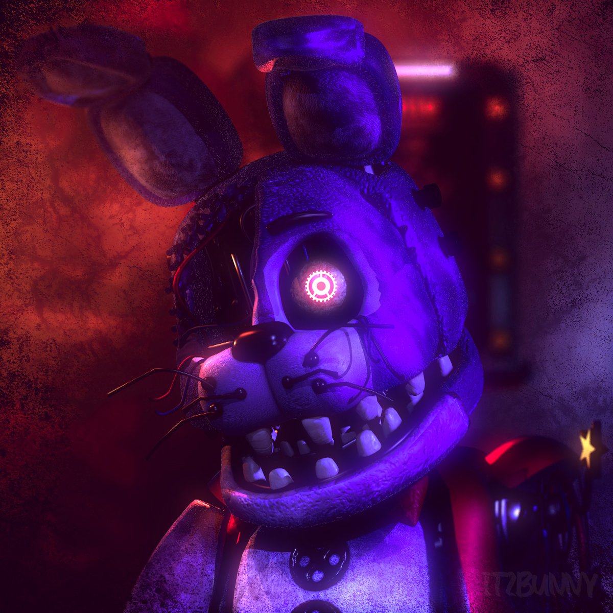 bunzsito's tweet photo. [C4D] Mechanical beasts 🎩🍕⚠

Good Night Band !! ( ･ω･) 💙

Models by Scott Cawthon - SWS - Illumix

Edits by 🐰❄

#fnaf #fnaf2 #witheredanimatronics #poster #fnaffanart #3dart #photoshop https://t.co/pCSWNCqyNp