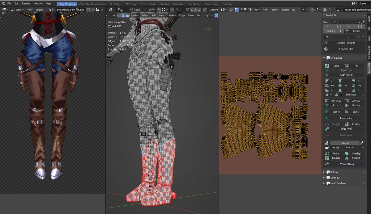 3D_director's tweet photo. #screenshotsaturday night #uv #unwrapping like any good #3d #artistsontwitter in #b3d #blender using #TexTools addon. It's soo underrated! I hope to finish this WIP to make a video why you should be using it. https://t.co/DUGoBFKx7V