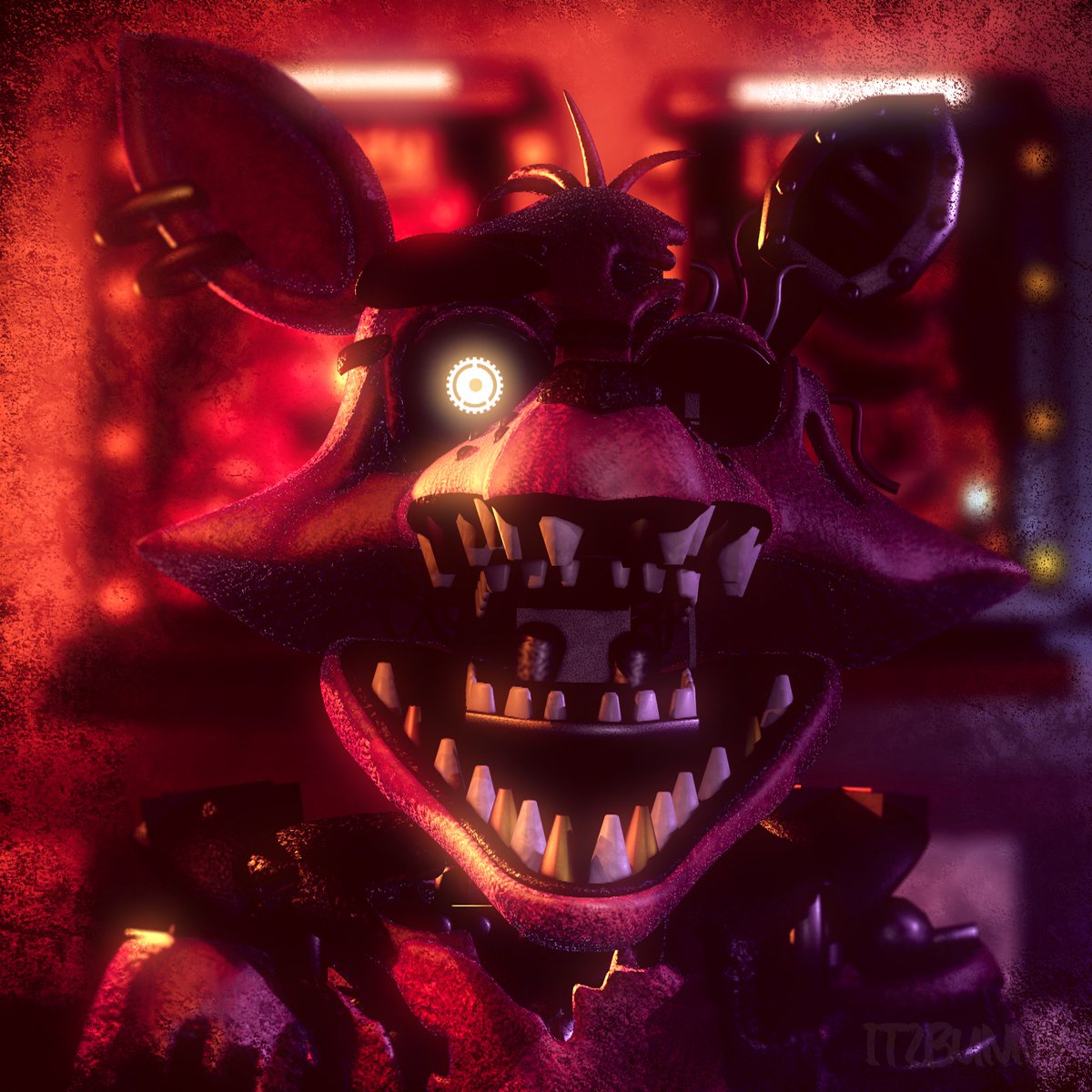 bunzsito's tweet photo. [C4D] Mechanical beasts 🎩🍕⚠

Good Night Band !! ( ･ω･) 💙

Models by Scott Cawthon - SWS - Illumix

Edits by 🐰❄

#fnaf #fnaf2 #witheredanimatronics #poster #fnaffanart #3dart #photoshop https://t.co/pCSWNCqyNp
