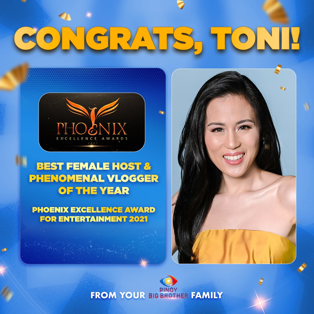 PBBabscbn's tweet photo. Congratulations Toni! Your PBB Family is proud of you! 
#PBB5thNomination https://t.co/FnmH9MFzzW