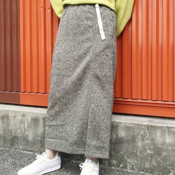 GRAMICCI × B:MING by BEAMS＞楽ちん、温かい、ニットフリーススカート