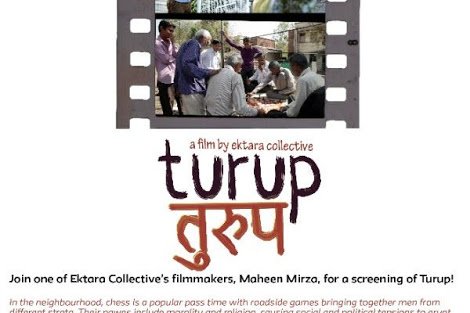 CinemaRareIN's tweet photo. Themes of gender, communalism, casteism and oppression, in the background of chess.
#Turup / #Checkmate (2017, Hindi) by #EktaraCollective, feat. #MaulinaMidde #MadhuBhagat #NidhiQazi & #SyedSaimAli, now streaming on @mubiindia. https://t.co/tw7J7kDFMl