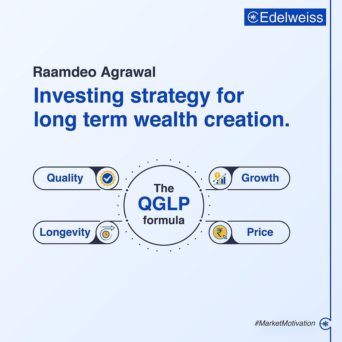 Nuvama_Wealth's tweet photo. Raamdeo Agrawal believes ‘Don’t bother to predict. Don’t speculate, but be an investor’ is the lesson he learned through his experience and which led him to become one of the most successful investors in India.
#raamdeoagrawal #marketmotivation #topinvestor #wealthmanagement https://t.co/8kM3b7Ujvj
