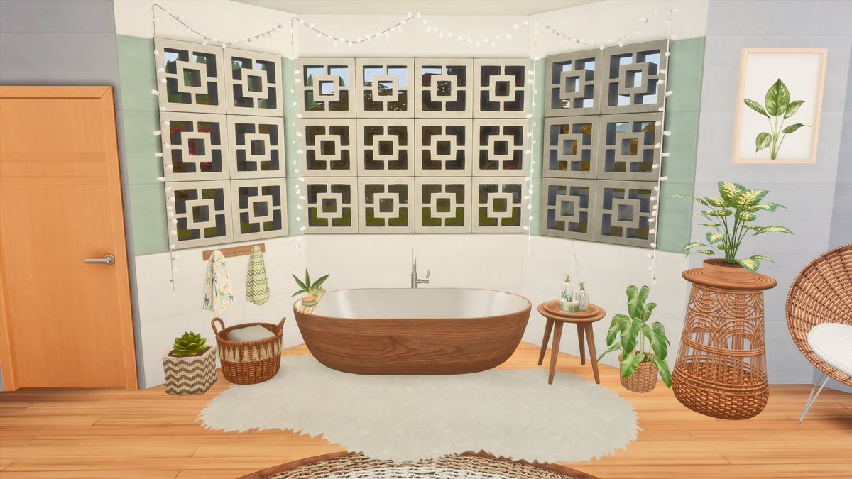 Here's a bathroom for <a href="/PatsuanT/">Patsuan TV</a>'s #CCpatsuCC challenge. Almost all the CC is from <a href="/SIMcredible/">SIMcredibledesigns</a> again! 🌿
