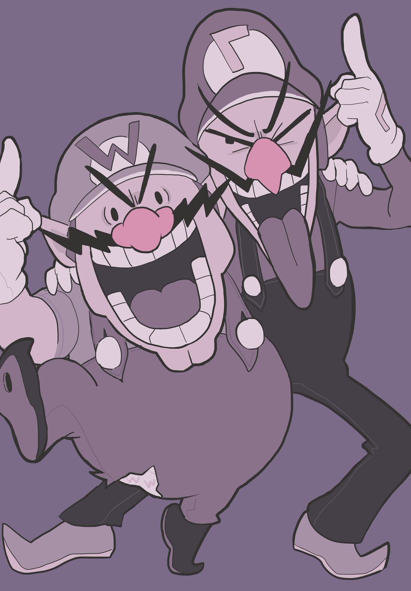 overalls multiple boys mustache purple background hat 2boys teeth  illustration images