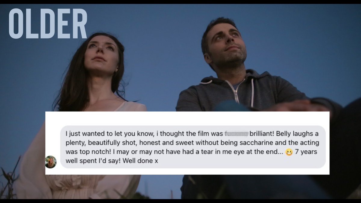 Olderfilm's tweet photo. Thank you so much for getting in touch and being so sweet, we do try our best to avoid being saccharine 

Have you watched Older yet? Older is available now on Amazon Prime, Tubi and Googleplay or go to https://t.co/Amz737dA6D

#Older #Indiefilm #Movies #romcom #drama  #Pigville https://t.co/HdQ7ZslnCj