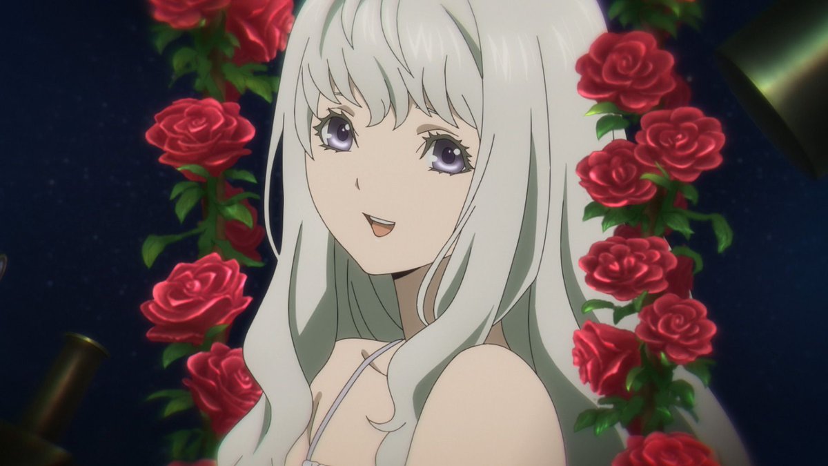 Crunchyroll's tweet photo. Good night 🌹 (via PLATINUM END) https://t.co/KBvqWjOtgr