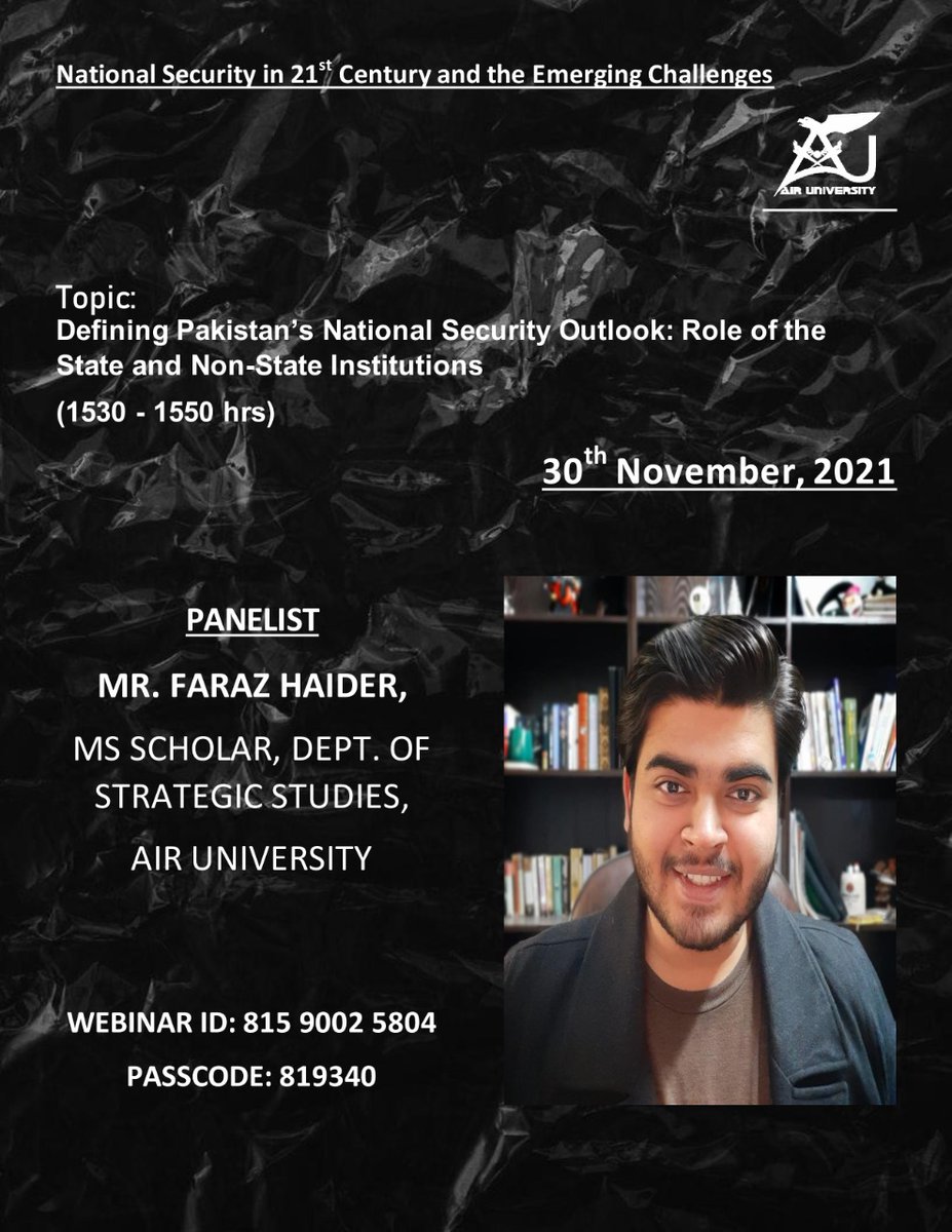 f_aider's tweet image. Looking 4wd 2 🗣 on the amorphous and dynamic nature of what National Security has been, is, &amp;amp; should be in the future ☕
@sky_limiter @MairaPervaiz1 @IamArsalan11 @shayanjamy @RomeoCharlie29 @FarihaSher @SaraNazir13 @FaizAli48072789
@AZonaib @Aiza_Azam @adilsultan
#DASSS
#IntCon