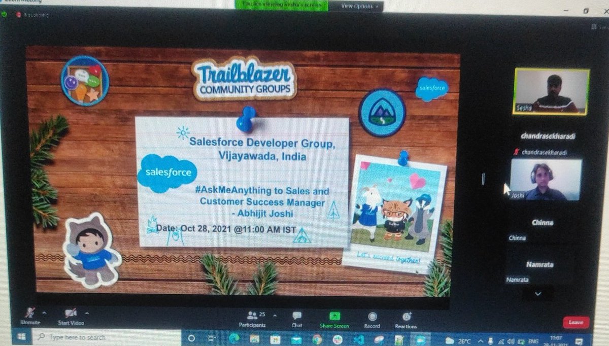 Adichandu1's tweet photo. Do join the session and clear your questions on salesforce ecosystem!! 

Here is a chance to get your questions answered by the experts in salesforce.. 
@Sesha__ @Vijayawada_SFDC #askmeanything https://t.co/UUvMOYg7p3