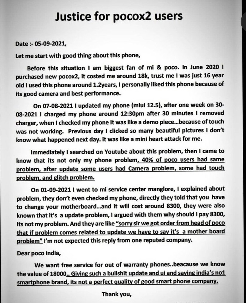 jayapradeepjp's tweet photo. @alvintse  sir , we all need justice.
My device submitted in service center its more than 1 month.
Still they are saying working onnnnnn....
1 year is enough sir? 👏

Jobsheet no : WXIN2110250005457
@MIUI_India @cmanmohan @IndiaTodayFLASH @IndiaPOCO https://t.co/FTuzGcSgp4 https://t.co/DB6xTRZvsS