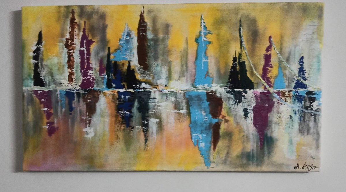 avikoart's tweet photo. Abstract art is the compiling random thoughts in colourful manner.
Name:City on river bank
17"X30"
Acrylic by palette knife
#avikoart #pune #maharashtra #jodhpur #rajasthan #abstract #artforsale  #painting #selftaught #thought #gallery #artist #acrylic #modernart #decor #interior https://t.co/MLKkD1WRte