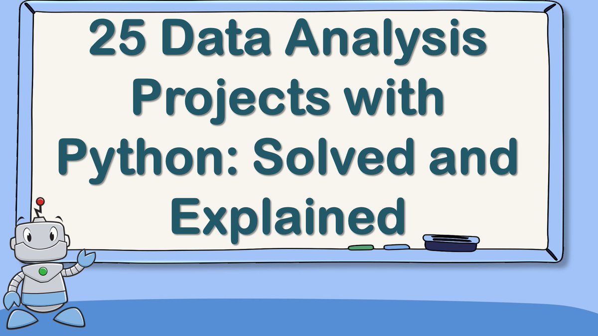 25 Data Analysis projects with Python solved and explained
medium.com/coders-camp/da…

#dataanalytics #datascience #data #machinelearning #datavisualization #bigdata #artificialintelligence #datascientist #python #analytics #ai #dataanalysis #deeplearning #technology #programming