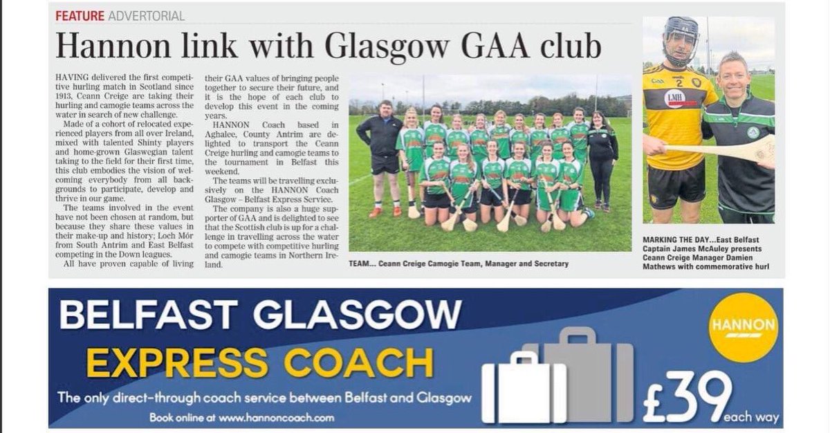 The club would like to thank <a href="/Gaelic_Life/">Gaelic Life</a> for their article on our recent trip to Belfast. You can subscribe to the paper here: gaeliclife.com