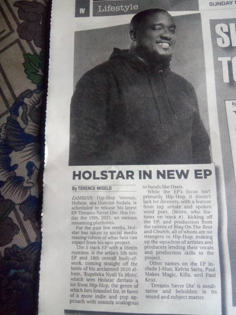 DuncanSodala's tweet photo. In today's Daily Nation! #DreamsNeverDie #DND #EP #Holstar #Newspaper #DailyNation https://t.co/Vhd7KTSYCN
