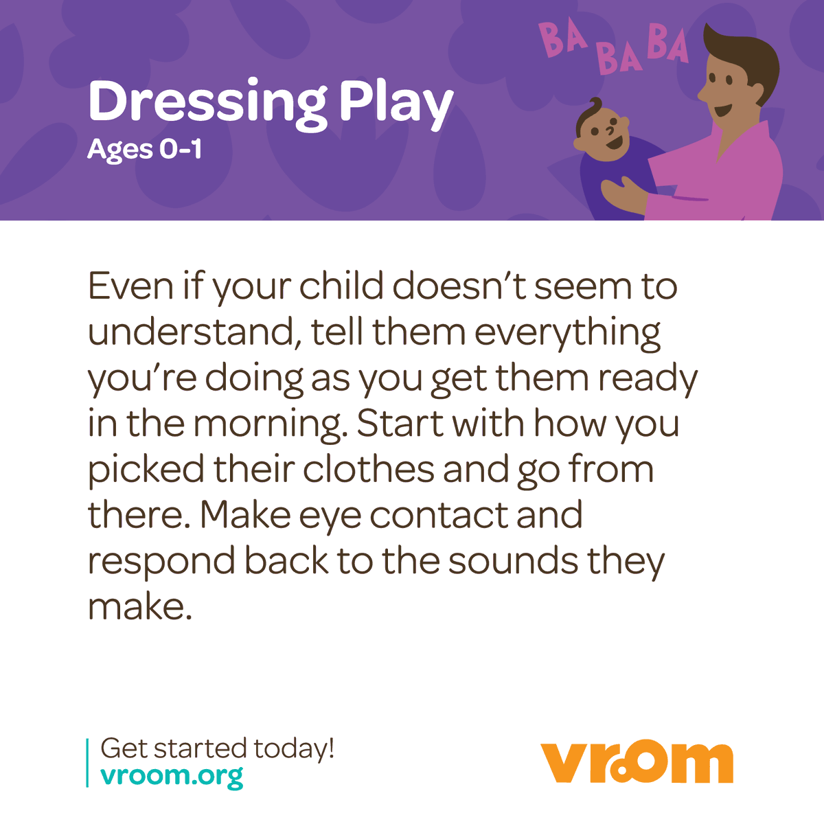 joinvroom's tweet photo. Here's an easy way to add some #BrainBuilding to your morning routine with your baby. Be sure to check out the #BrainyBackground! ⬇️ https://t.co/QoIK0qgJmQ