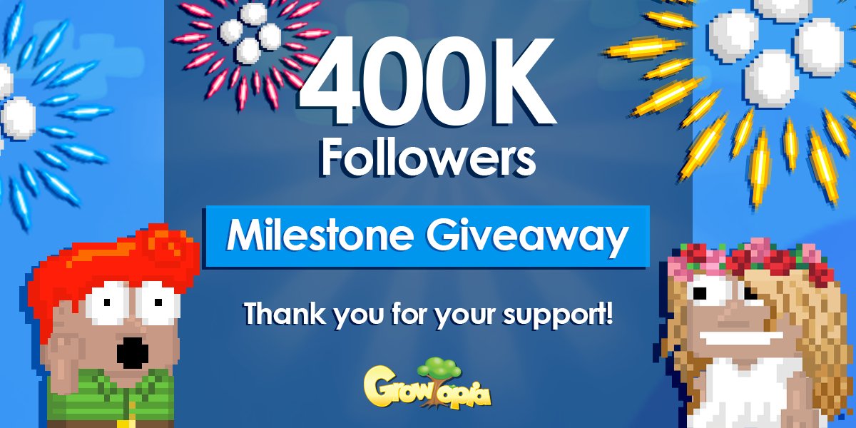 growtopiagame's tweet photo. Hey Growtopians!

We're celebrating this milestone with you by giving away a Nutcracker Saber to 20 lucky followers.

Rules:
1. Follow us @growtopiagame
2. Like and Retweet using #400KGrowtopiaTW along with your GrowID
3. Winners will be announced on the 30th of November! https://t.co/aK0XxDganV