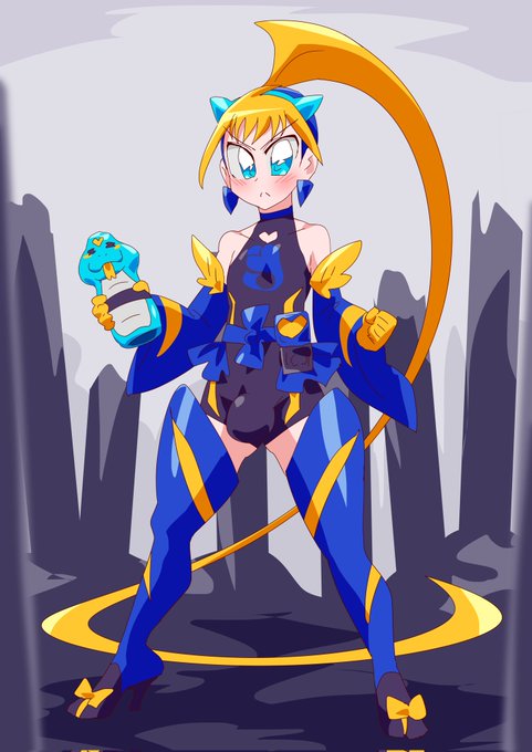 キュアジャンヌ。サクくんが変身する。手に持っているのは悪魔妖精のラブコ。 #キュアライダー #ライダー少女 (?) 