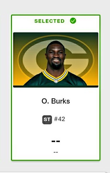 ItsOrderMySteps's tweet photo. Pls RT for Oren Burks #OSB95 for a #ProBowlVote #OMSsuccess
#42 of #GoPackGo SpecialTeams (ST)
#ProBowlVote Oren Burks
#ProBowlVote @BangTimeBurks #ProBowlVote Oren Burks #ProBowlVote @BangTimeBurks #ProBowlVote Oren Burks
@BangTimeBurks
#StallionNation Packers CyberMonday NFTs https://t.co/m1PLEy1NyE