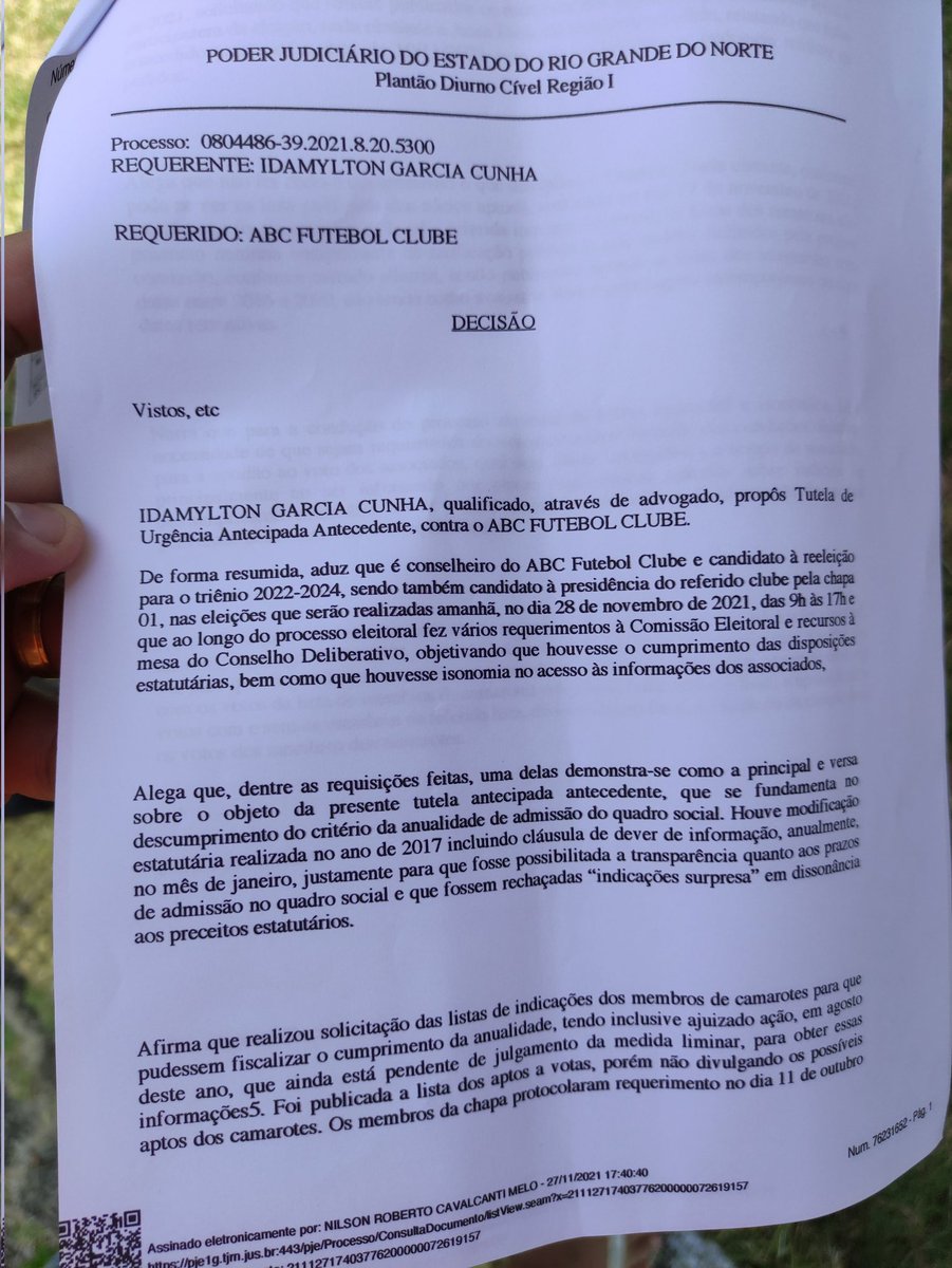MallykNagib's tweet photo. ⚫⚪🐘| ATENÇÃO! 

A Chapa 01 (@BoraMudarAbc) entrou com liminar e a justiça determinou que por hora,os votos dos camarotes (sob judice) sejam contabilizados a parte.

A chapa de oposição argumenta descumprimento do art. 76 do Estatuto e suspeita de fraudes. https://t.co/PMUGznSoio