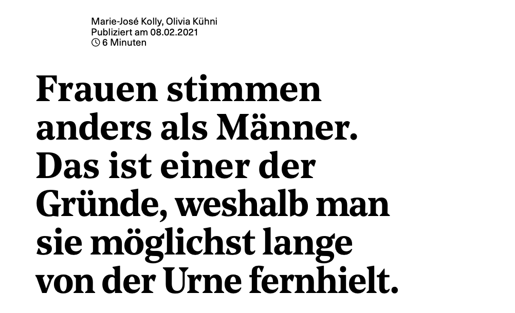 mjKolly's tweet photo. Die «Auf lange Sicht»-Datenkolumnen des @RepublikMagazin gibt's neu als Best-of-Buch, hrsg. mit @schmid_simon im @hepverlag.

Darin, zum Beispiel: «Was, wenn nur Frauen abstimmten?» von @o_kuehni et moi als Lektüre zum Adventsbeginn.

🎄 https://t.co/9dl6yN3sYP https://t.co/wAhrO4rpIn
