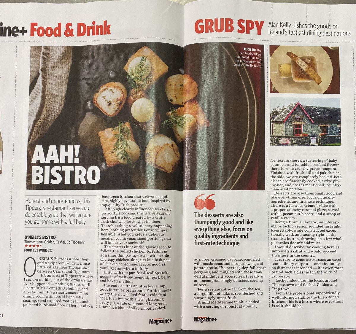 Buzzing 😊💪 thank you <a href="/sundayworld/">TheInfoWoman</a> and Alan Kelly ! Unreal start to Sunday Morning ! Well done everyone at O’ Neills Bistro !