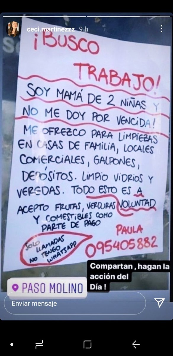 letifcosta's tweet photo. Espero que quienes puedan llamar y darle una oportunidad tengan VOLUNTAD grande y justa. (Y por favor, que no pase desapercibido que hay gente realmente desesperada) https://t.co/RssZODat87