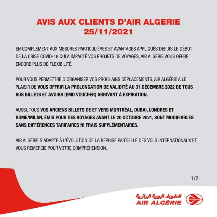 DzMLV's tweet photo. 🔴 Note Air Algérie 🔴 https://t.co/ZtGAH4Eoxr