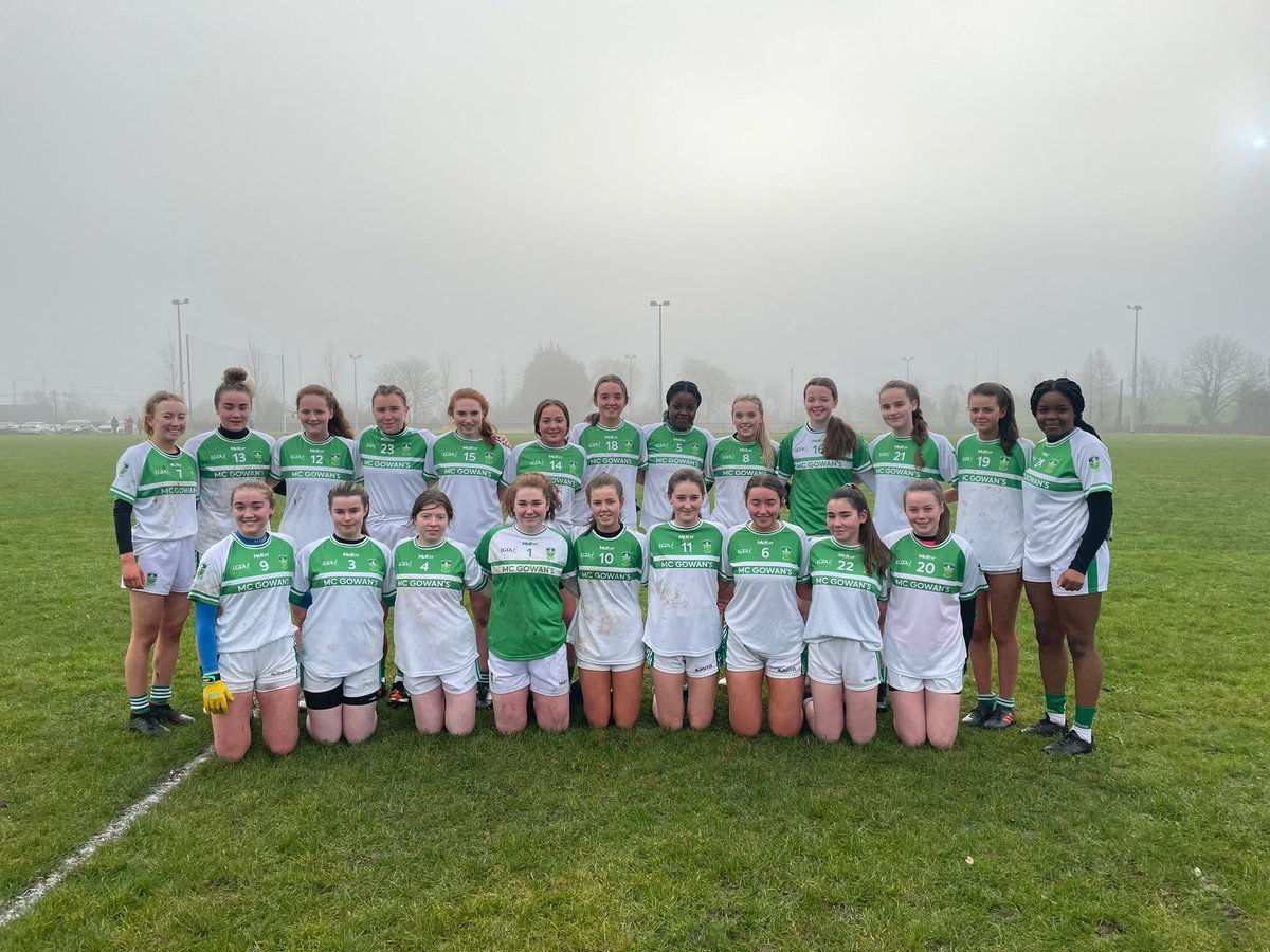 ClonguishL's tweet photo. Well done to our minor girls and management on a comprehensive win over Colmcille this morning. The girls are now through to the semi-final which is due to be played next weekend. #guishabú 💚🤍 https://t.co/PST37C5C7I