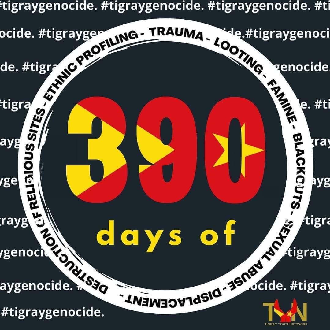 Selam_zeTigray's tweet photo. 390 Days of Loss

#FreeTigray #dimtsityn #IAmTigray #StopWarOnTigray #SayNoToWarOnTigray #AbiyMustGo #PrayForTigray #SayNoToSGBV #ForTigray #IStandWithTigray #TigrayPride #Tigray #YellowForTigray #HumanitarianCrisis #BeAVoiceForTheVoiceless #Ethiopia #TigrayNeedsYou #UNSCActNow https://t.co/n5wRPFjhMO