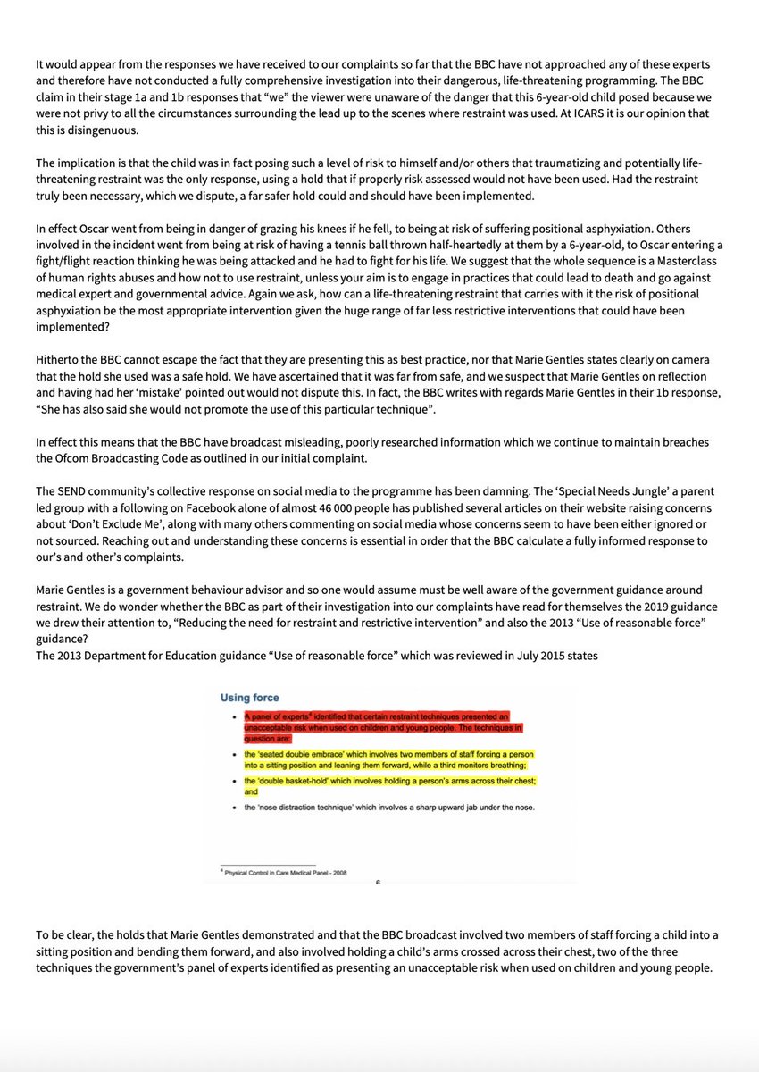 ICARSBanRandS's tweet photo. Below is the response to our stage 1b complaint re BBC2's 'Don't Exclude Me and our escalation of the complaint, sent today whilst remembering/ honoring Max Benson's life who was killed by staff using restraint in school 11/28/18 #ShineOnMax #AgainstRestraint #CancelDontExcludeMe https://t.co/HlB8Q9mORB
