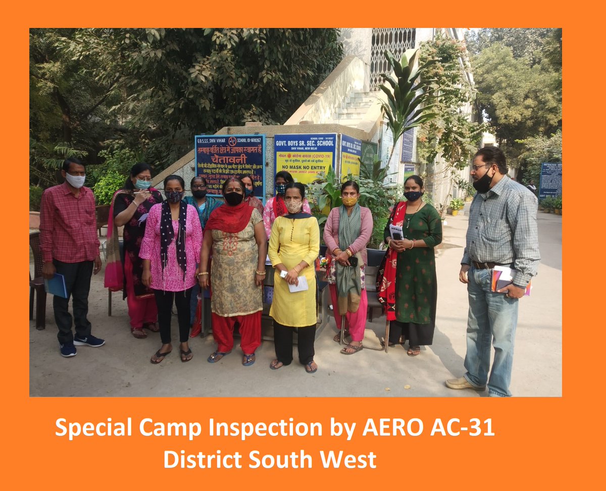 DMSouthWest1's tweet photo. Inspection of Special Camp held on 27.11.2021 & 28.11.2021
by AEROs AC-31, AC-32, AC-33, AC-34,SW#SSR-2022. @CeodelhiOffice
Election Commission of India
#ceodelhioffice #specialcamp #delhi #DEOs #ssr2022 #specialsummaryrevision2022 #camp #awareness #doregister #voterlist https://t.co/PVSGGYaY0C
