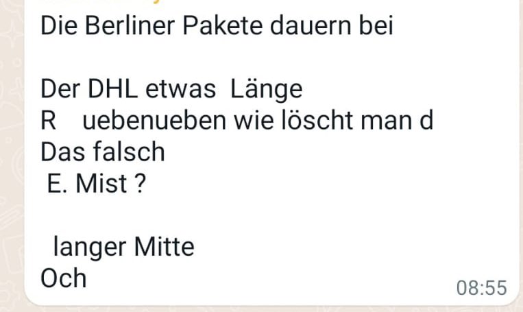 musichistorylaw's tweet photo. Oma (91) schreibt seit dieser Woche Whatsapps und hadert noch mit der Tastatur und ihre Posts sind das Lustigste überhaupt - Licht in dunklen Zeiten ☺️💙 https://t.co/gh6uf1wO4M