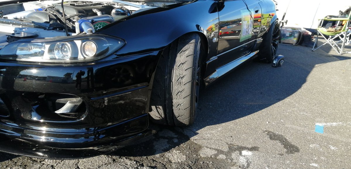 os_man_z32's tweet photo. シバタイヤでタカタサーキット
S15が58.2秒(ATR-K)→57.7秒
RX-8が59.5秒(ATR-K)→58.9秒
新品のグリップは間違いないけどライフは微妙かな?
特に左フロント
#シバタイヤ
#140S
#タカタサーキット https://t.co/FfIE8U3tH7