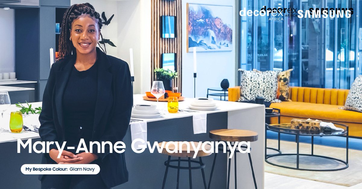 SamsungSA's tweet photo. Mary-Anne Gwanyanya wants to create spaces that make a significant positive impact. View her #MySamsungBespoke #BespokeChallenge renovation.
#VersusPaint #TopCarpertsAndFloors #SHFHome https://t.co/KvDhZIckJZ