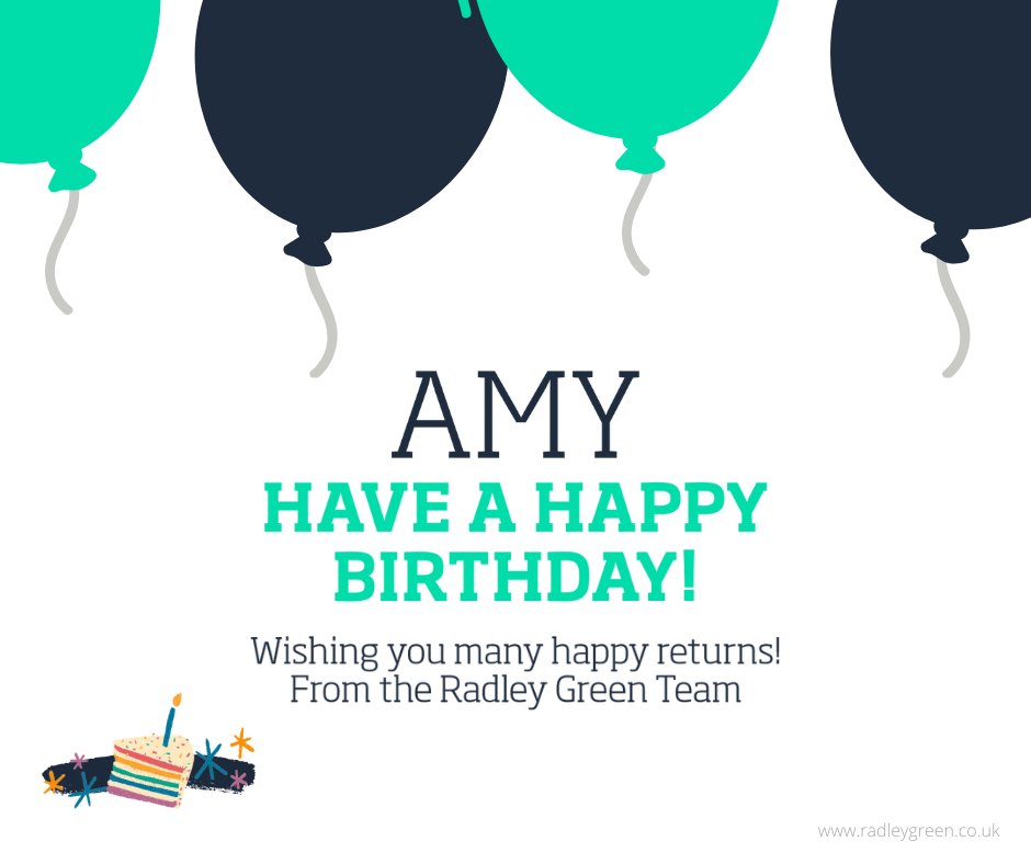 radleygreenrec's tweet photo. Happy Birthday Amy from everyone here at Radley Green!
We hope you have a fantastic day!🎉🎊🎁
#HappyBirthday #Birthday #Haveagreatday #Celebrate https://t.co/rxc0pFAS1x