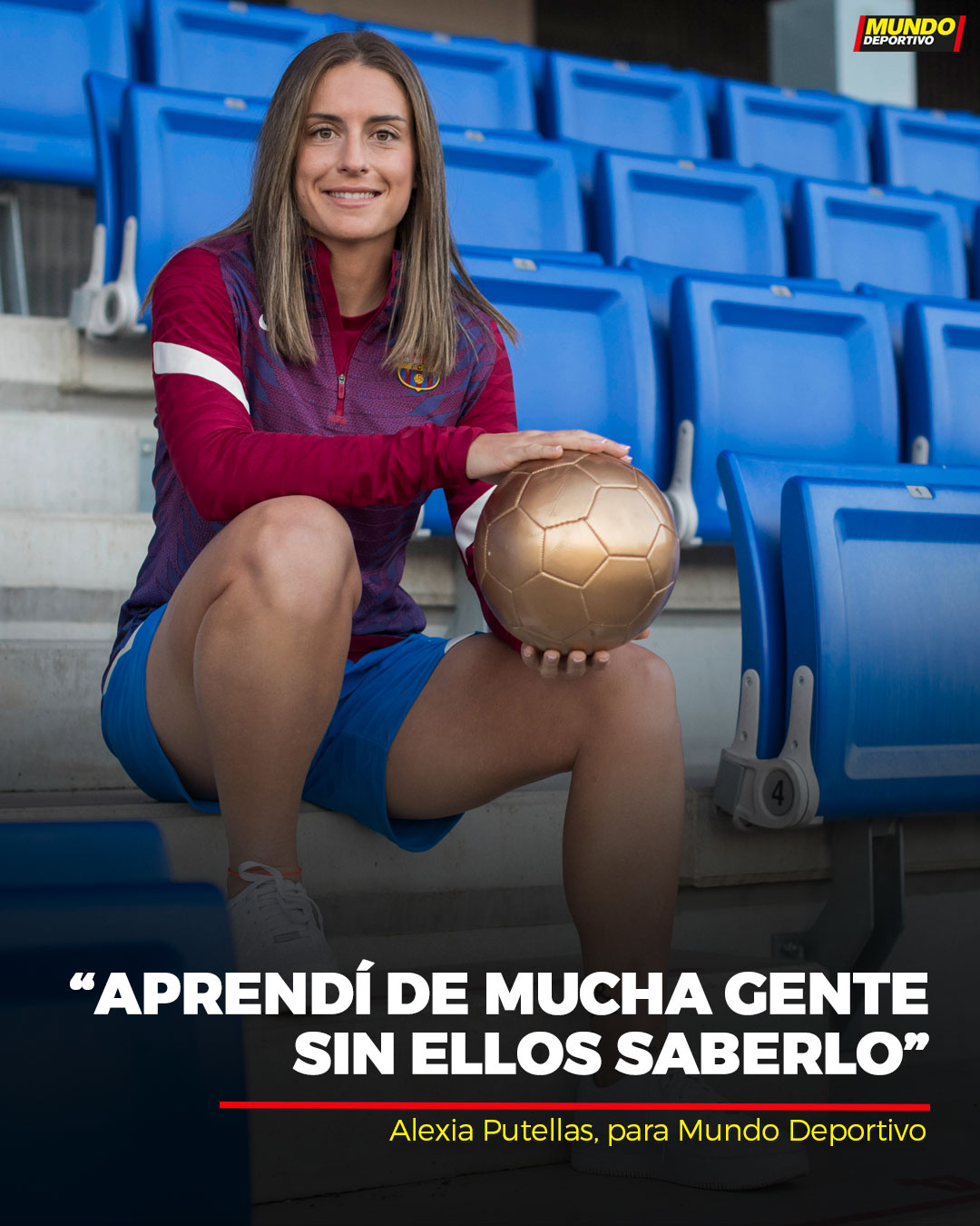 Mundo Deportivo on Twitter: "🟡 Serie MD | Balón de Oro 🗣️  @alexiaputellas, la capitana del @FCBfemeni y favorita a levantar el Balón  de Oro, comentó con MD cómo vive estos días